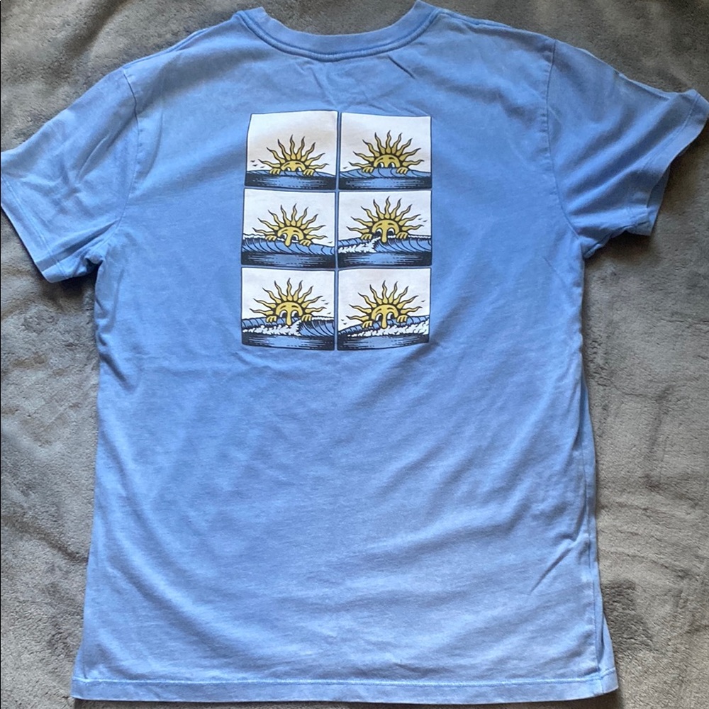 Katin Blue Short Sleeve Tee with Vintage Sunburst Design